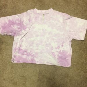 NWOT PURPLE TIE DYE CROP TOP